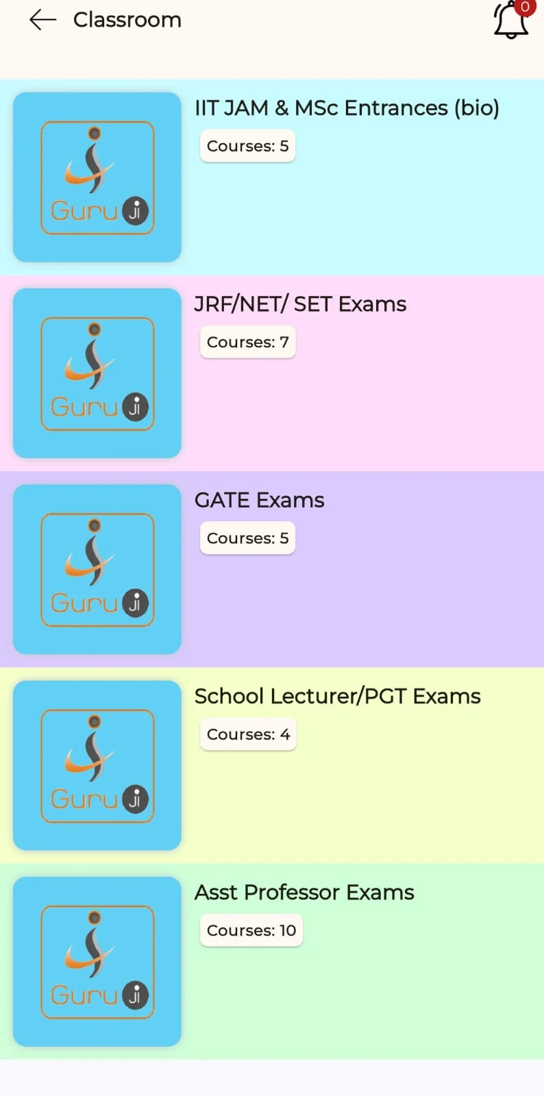 iGuruJi -CSIR NET,GATE,IIT-JAM screenshot